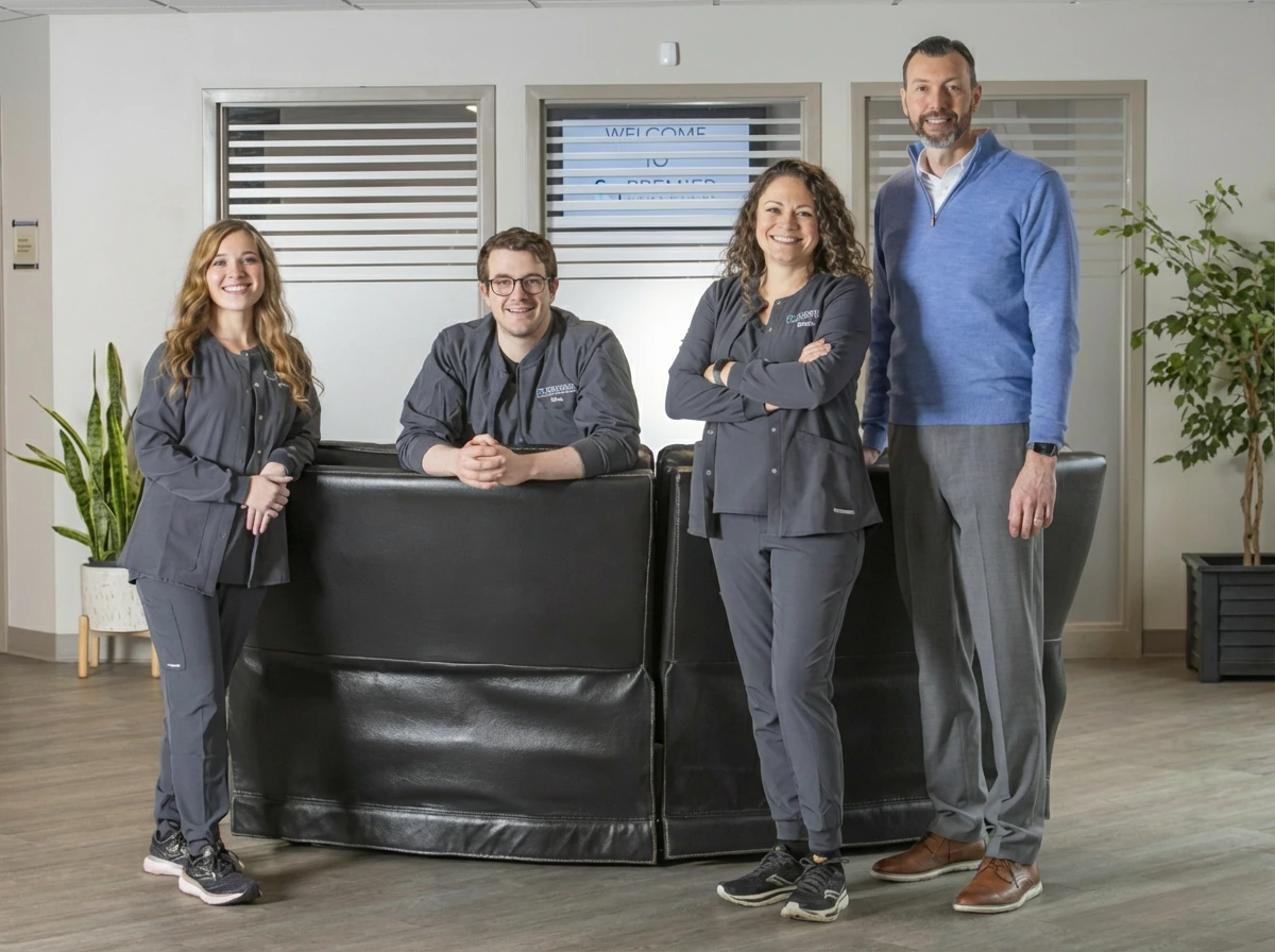Reception desk team at Premier Joint & Spine