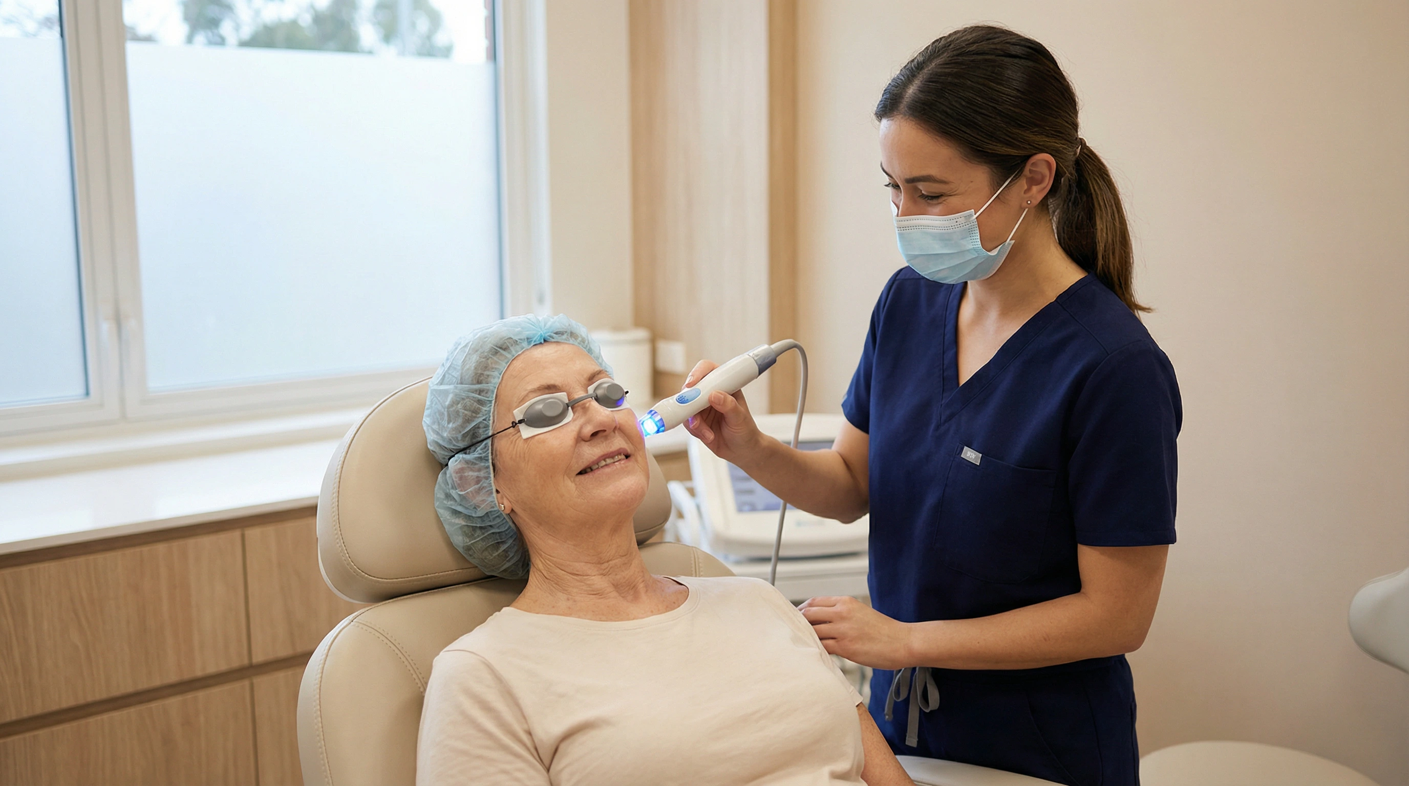 Practitioner performing Alma Opus Plasma skin resurfacing at NM Stem Cell